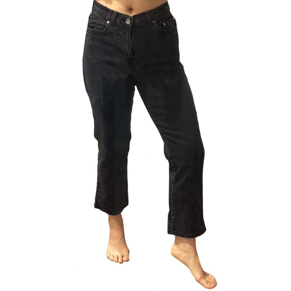 Style & Co Petite Cropped Straight Black Jeans Size 6P